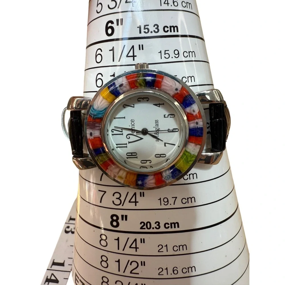 Venice Art &‎ Glass Watch Multicolor Millefiori Mosaic Italian Style Statement
